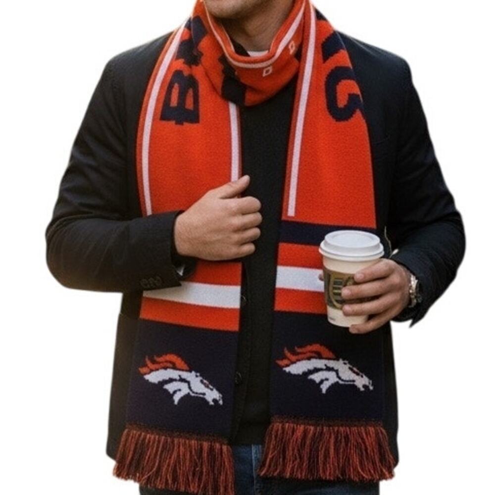 Denver Broncos Orange and Black Scarf